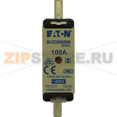 Предохранитель, 50 A, AC 400 В, 120 кА, NH000, gL/gG, IEC Eaton NH FUSE 50A 400V GG/GL SIZE 000 