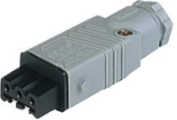 Разъем питания прямоугольный, 3+PE Hirschmann STAK 3 GREY