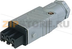 Разъем питания прямоугольный, 3+PE Hirschmann STAK 3 GREY 