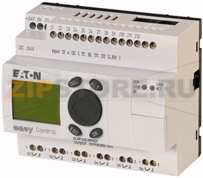 Контроллер компактный, 24VDC, 12DI (4 AI), 6DO (R), CAN, дисплей Eaton EC4P-222-MRXD1 