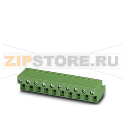 Вилочная часть Phoenix Contact FRONT-GMSTB 2,5/ 9-ST-7,62 Номинальный ток: 12 А, Расчетное напряжение (III/2): 630 В, Полюсов: 9, Размер шага: 7,62 мм, Технология подключения: Винтовые зажимы, Цвет: зеленый, Поверхность контакта: олово.Минимальный заказ: 50 шт.Упаковка: 50 шт.