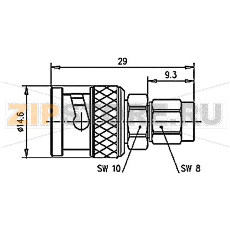 Разъем коаксиальный, штекер BNC, штекер SMA, 1 шт Telegärtner J01008A0018 