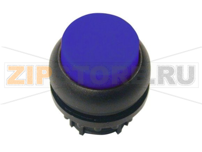 Головка кнопки с подсветкой, выступающие, без фиксации, синяя Eaton M22S-DLH-B 