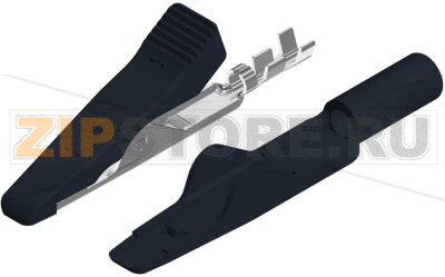 Зажим 8 А, 30 В, тип: крокодил, черный Hirschmann MA 1 CRIMP SCHWARZ / BLACK 