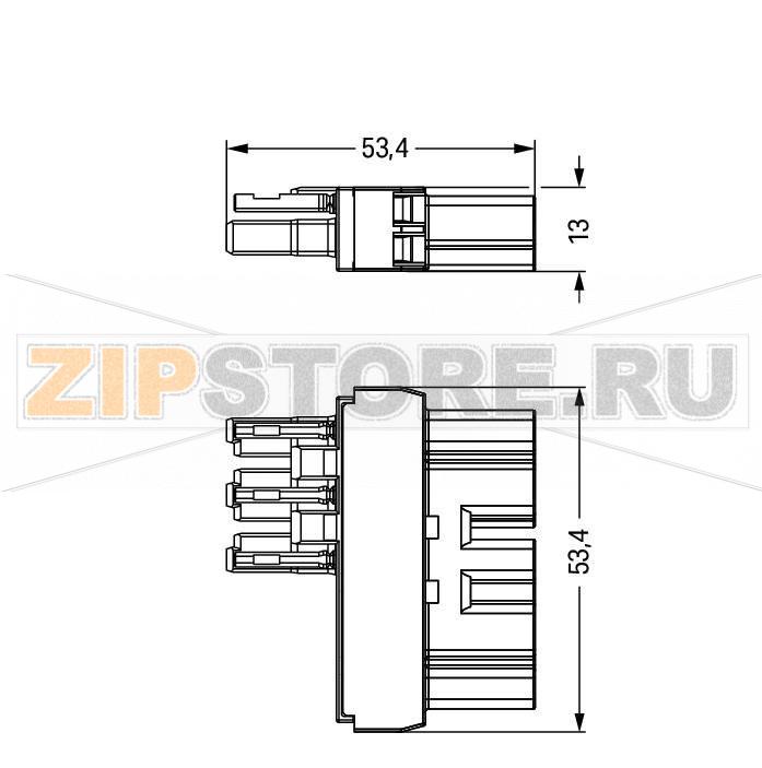 Промежуточный каплер; 5-конт./3-конт.; Код. P; L2 - L; красные Wago 770-912 Protected against mismating and maintenance-freeAdditional variable coding is possible....