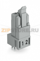 Розетка для печатных плат; прямые; 2-пол.; Код. B; серые Wago 890-842