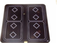 Ceran glass plate 684 x 694 mm***with ma