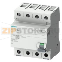 УЗО тип B 80 A 3+N-пол. 300 mA 400 V 4 мод. селективное Siemens 5SV3647-5