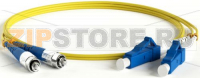 Hyperline FC-D2-9-FC/UR-LC/UR-H-1M-LSZH-YL (FC-9-FC-LC-UPC-1M) Патч-корд волоконно-оптический (шнур) SM 9/125 (OS2), FC/UPC-LC/UPC, duplex, LSZH, 1 м