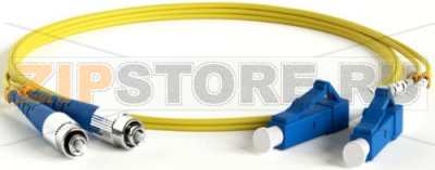 Hyperline FC-D2-9-FC/UR-LC/UR-H-1M-LSZH-YL (FC-9-FC-LC-UPC-1M) Патч-корд волоконно-оптический (шнур) SM 9/125 (OS2), FC/UPC-LC/UPC, duplex, LSZH, 1 м 