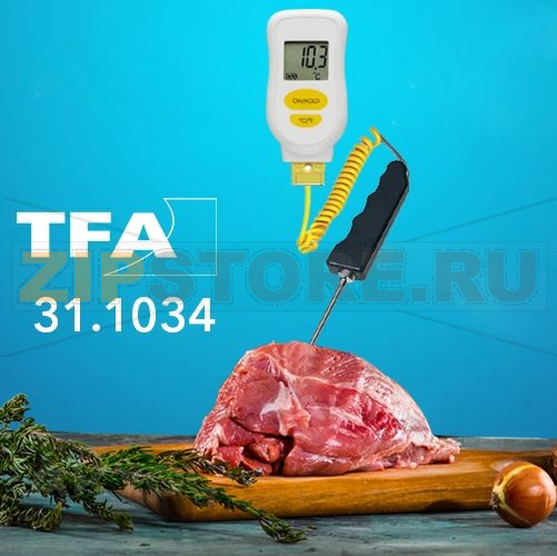 Термометр цифровой, от -64 до +1370°C, тип датчика: K TFA Mini-K 