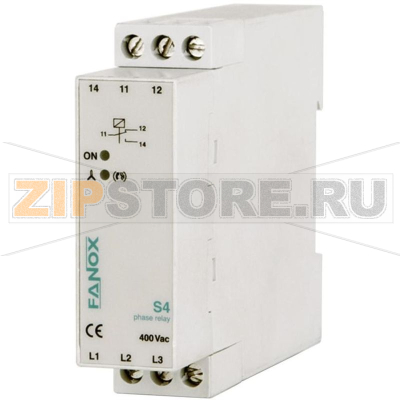 Реле контроля фаз, 1 шт Fanox S4-3x400V AC 