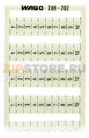 Маркировочная карта WSB; в картах; МАРКИРОВАНО; 1 ... 10&10X; not stretchable; Вертикальная маркировка; с креплением на защелке; белые Wago 209-702
