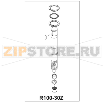 Main shaft assy. Bear Varimixer AR80 VL-1S Main shaft assy. Bear Varimixer AR80 VL-1SЗапчасть на деталировке под номером: R100-30Z