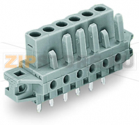 MCS MIDI Classic Розетка под пайку THT; 0.6 x 1.0 mm solder pin; прямые; зажимное кольцо; Шаг контактов 5 мм; 14-пол.; серые Wago 232-144/031-000