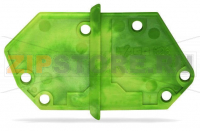 Торцевая пластина; с креплением на защелке; толщиной 1,5 мм; зеленые-желто Wago 826-158/000-016