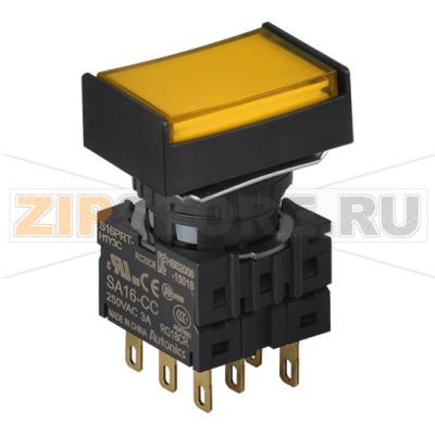 Выключатель кнопочный, Ø отверстия: 16 мм Autonics S16PRT-H1Y3C 