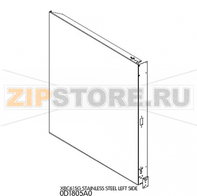 Stainless steel left side Unox XBC 605 Stainless steel left side Unox XBC 605Запчасть на деталировке под номером: 2Название запчасти на английском языке: Stainless steel left side Unox XBC 605