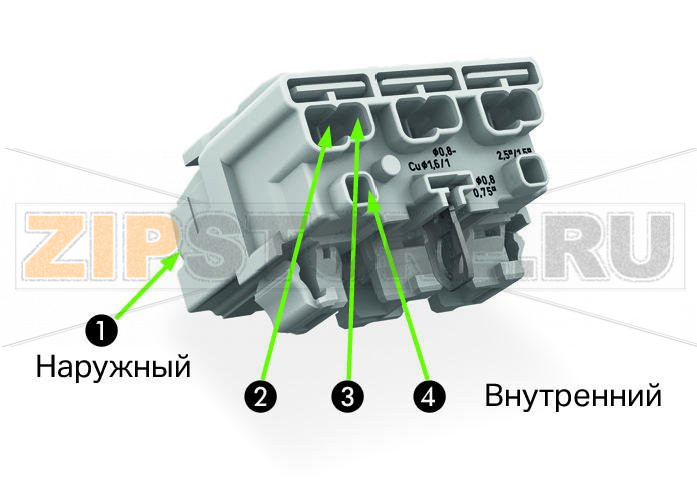 Соединитель для светильников; нажимная кнопка, внешняя; для Linect®; с прямым заземляющим контактом; L / N / L / PE / N; 5-пол.; Код. L; Стор. свет.: для одножильных проводников; Инст. стор.: для всех типов проводников; макс. 2,5 мм; Темп. окруж. среды Внешний универсальный зажим для одножильных, многожильных и тонкопроволочных проводовУниверсальный зажим для проводника (AWG, метрический)Третий контакт: в нижней части клеммы со стороны светильника - Пластина разгрузки натяжения может настраиваться...