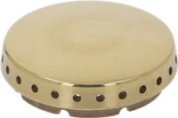 BURNER CAP PERFORATED BRASS POLISHED