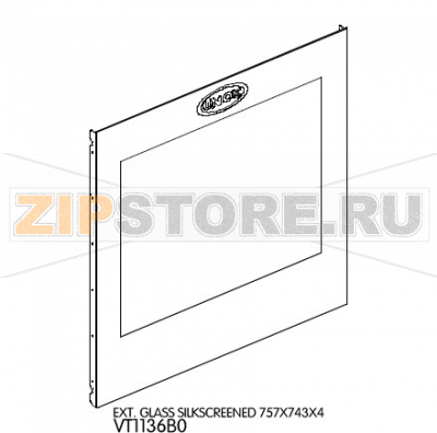 Ext. Glass silkscreened 757X743X4 Unox XBC 605 Ext. Glass silkscreened 757X743X4 Unox XBC 605Запчасть на деталировке под номером: 101Название запчасти на английском языке: Ext. Glass silkscreened 757X743X4 Unox XBC 605