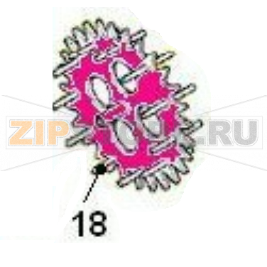 Ruota dent. scat. dos. princip Bianchi BVM-951    Ruota dent. scat. dos. princip Bianchi BVM-951Запчасть на деталировке под номером: 18Название запчасти Bianchi на итальянском языке: Ruota dent. scat. dos. princip.