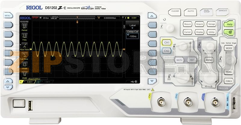 Осциллограф цифровой 200 МГц, 2 канала, 1 Гвыб/с, 24000 KP, 8 Бит Rigol DS1202Z-E 
