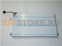 Baking oven door for push-through oven