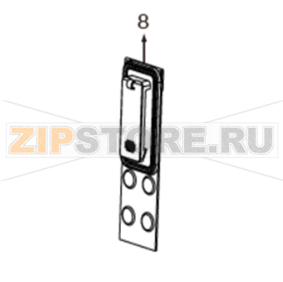 Belt clip TSC Alpha-3RW Belt clip TSC Alpha-3RWЗапчасть на сборочном чертеже под номером: 8Название запчасти на английском языке: Belt clip TSC Alpha-3RW