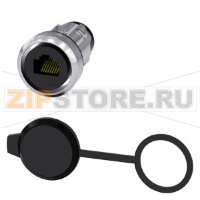 Разъем RJ45, 22 мм, глянцевый металл, цвет: серебристый Siemens 3SU1950-0GB80-0AA0