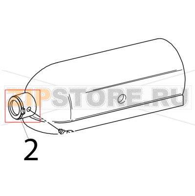 Ring, attachment hub KitchenAid 5K45SSEWH Ring, attachment hub KitchenAid 5K45SSEWHЗапчасть на деталировке под номером: 2