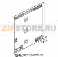 Stainless steel back panel 800/GAS - 1000 Unox XB 803