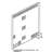 Stainless steel back panel 800/GAS - 1000 Unox XB 803