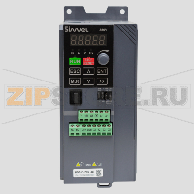 Преобразователь частоты 2.2 кВт, 3 фазы, 380 В, тормозной модуль Sinvel SID100-2R2-3B 
