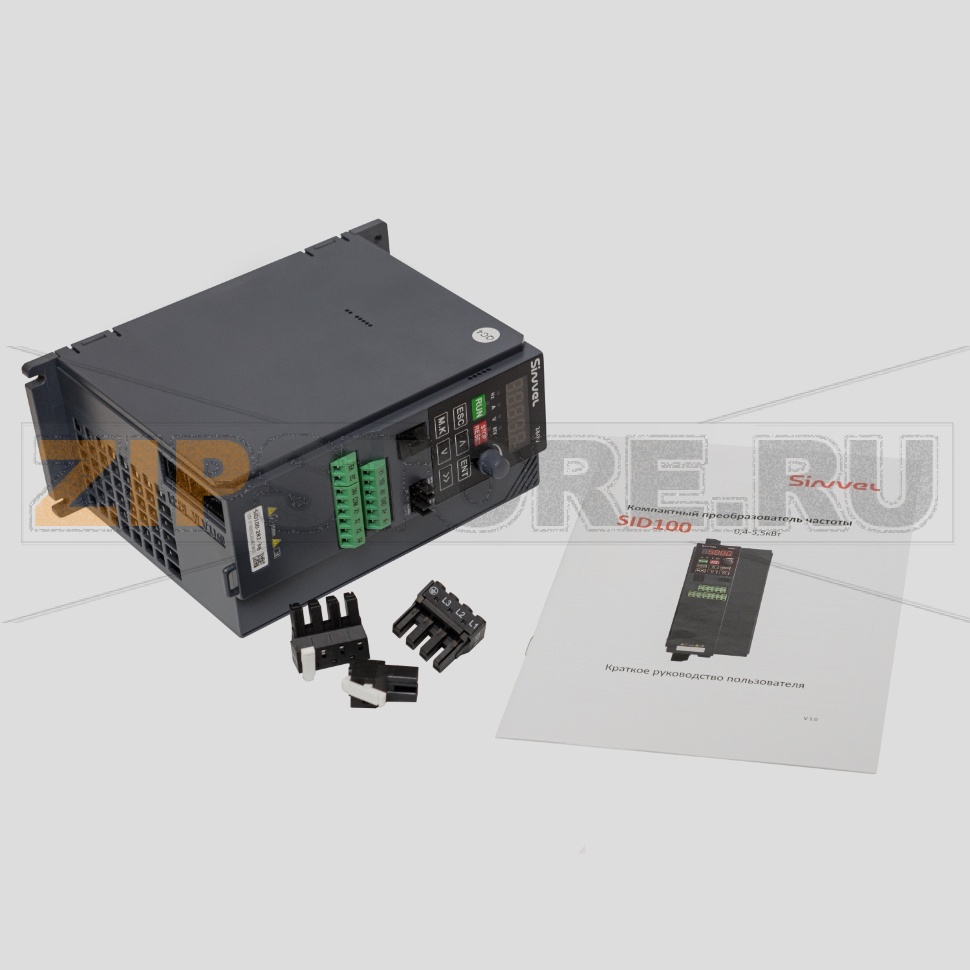 Преобразователь частоты 2.2 кВт, 3 фазы, 380 В, тормозной модуль Sinvel SID100-2R2-3B 