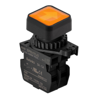 Выключатель кнопочный, Ø отверстия: 22/25 мм Autonics S2PRS-P3YLAL