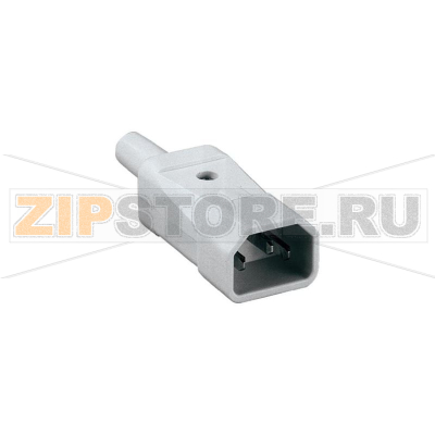Вилка IEC, C14, 10 А, белая, 1 шт Kaiser 749/ws 