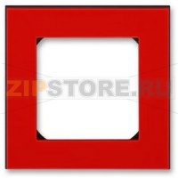 Рамка одноместная, красный/дымчатый чёрный ABB 2CHH015010A6065