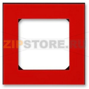 Рамка одноместная, красный/дымчатый чёрный ABB 2CHH015010A6065 