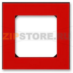 Рамка одноместная, красный/дымчатый чёрный ABB 2CHH015010A6065 