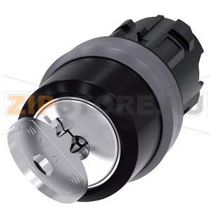 АКТУАТОР ПОВОРОТНОГО ПЕРЕКЛЮЧАТЕЛЯ С КЛЮЧОМ RONIS, 22MM, КРУГЛ., ПЛАСТИК С МЕТАЛЛИЧЕСКИМ ФРОНТАЛЬНЫМ КОЛЬЦОМ, НОМЕР ЗАМКА SB30, С 2 КЛЮЧАМИ, 2 КОММУТАЦИОННЫХ ПОЛОЖЕНИЯ: O-I, С ФИКСАЦИЕЙ, УГОЛ ПОВОРОТА РУКОЯТКИ 90 ГРАД. : 10:30Ч./13:30Ч., ПОЛОЖЕНИЕ ИЗЪЯТИЯ 