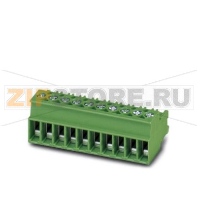 Вилочная часть Phoenix Contact PT 2,5/ 4-PVH-5,0 Номинальный ток: 14 А, Расчетное напряжение (III/2): 320 В, Полюсов: 4, Размер шага: 5 мм, Технология подключения: Винтовые зажимы, Цвет: зеленый, Поверхность контакта: олово.Минимальный заказ: 250 шт.Упаковка: 250 шт.