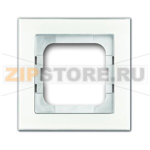 Рамка одноместная, белое стекло ABB 2CKA001754A4437 