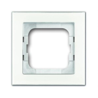 Рамка одноместная, белое стекло ABB 2CKA001754A4437