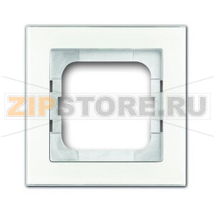 Рамка одноместная, белое стекло ABB 2CKA001754A4437 