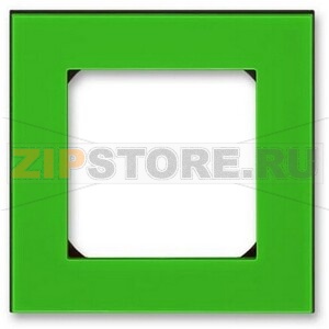 Рамка одноместная, зелёный/дымчатый чёрный ABB 2CHH015010A6067 
