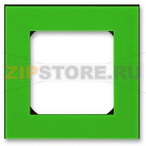 Рамка одноместная, зелёный/дымчатый чёрный ABB 2CHH015010A6067 