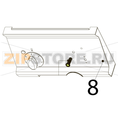 Control panel Tecnoinox PIN70E7 Control panel Tecnoinox PIN70E7Запчасть на деталировке под номером: 8