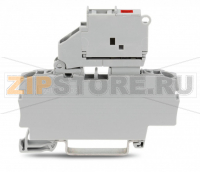 2-conductor fuse terminal block; with pivoting fuse holder; with end plate; for 5 x 20 mm miniature metric fuse; with blown fuse indication by LED; 12 - 30 V; for DIN-rail 35 x 15 and 35 x 7.5; 2.5 mm; Push-in CAGE CLAMP®; 2,50 mm; gray Wago 2002-1611/1