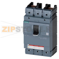 MOLDED CASE SWITCH 3VA5 UL FRAME 600 MAX SHORT CIRCUIT CURR. RATING 65kA @ 480 V 2POLE, LINE PROTECTION MCS110, In=600A WITHOUT OVERLOAD PROTECTION SELF PROTECTION Ii=10 x In W/O CONNECTION Siemens 3VA5460-0BB61-0AA0